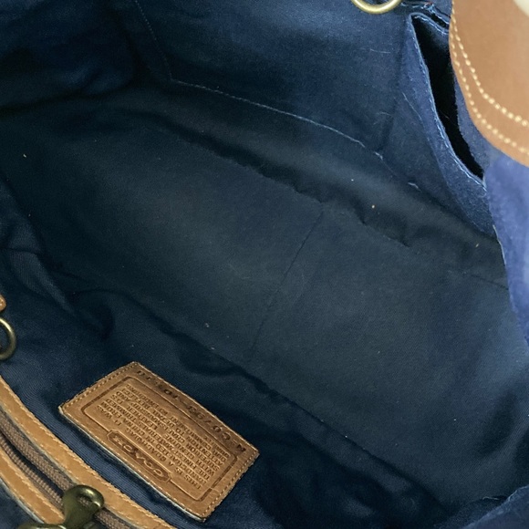 Coach Blue and Brown Denim Ergo Patchwork Tote Shoulder bag - Picture 6 of 9